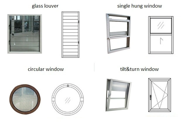 Aluminium Profile Fiberglass Screen Sliding Door Double Glazed Doors