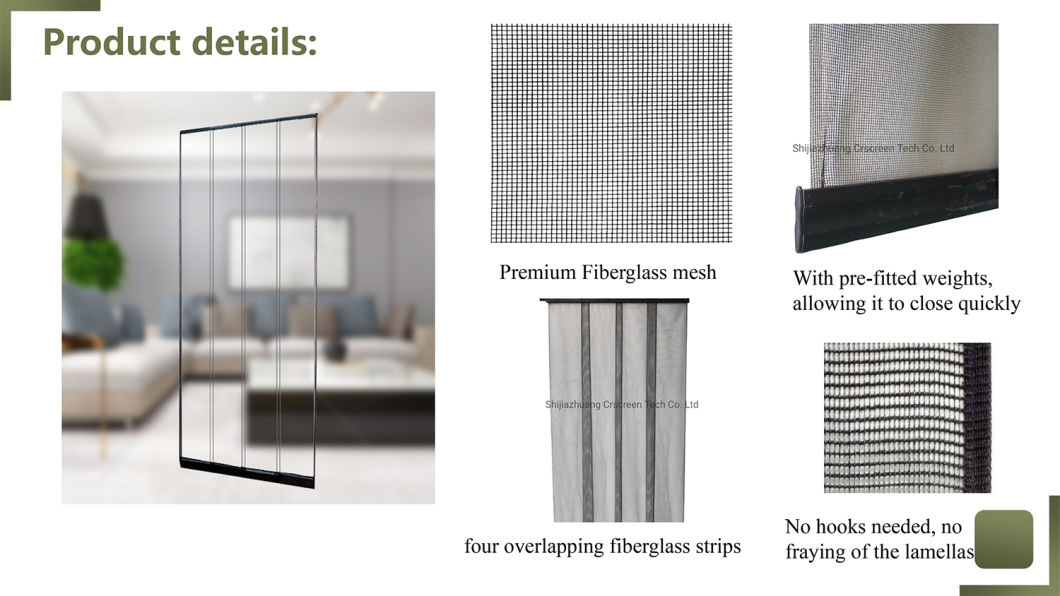 Magnetic Fiberglass Mesh Door Magnetic Fiberglass Insect Screen Door