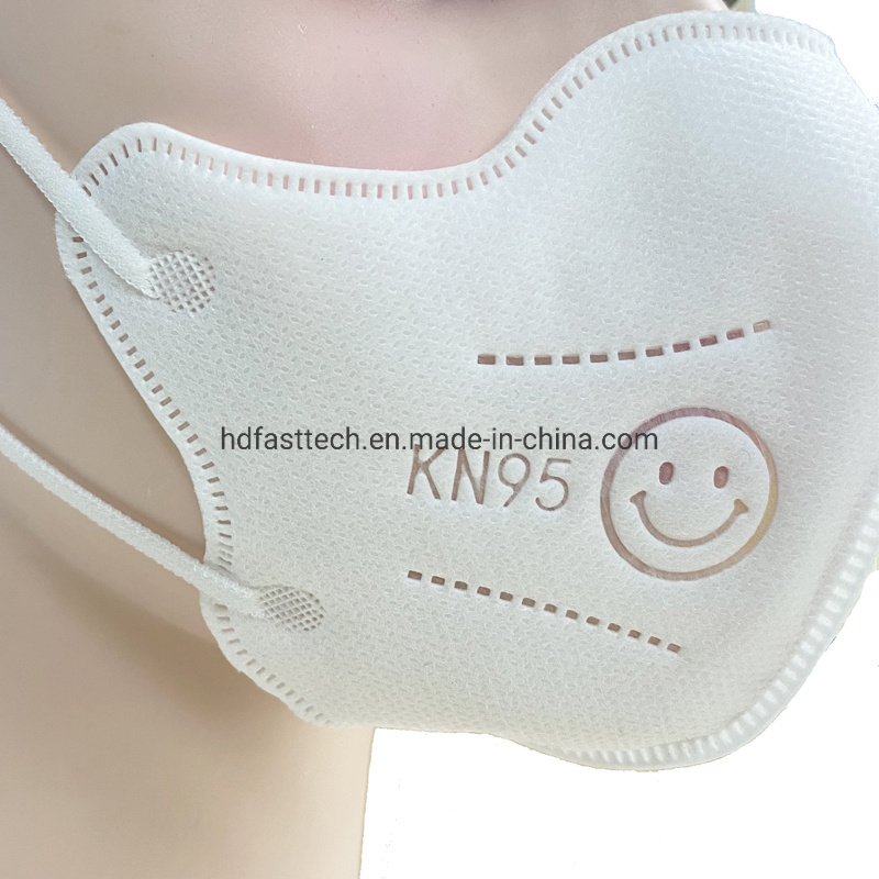 GB2626 Approval White Foldable KN95 Protective Foldable Kids Mask