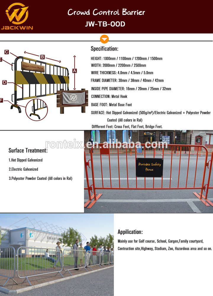 Dipped Galvanized Crowd Control Stanchions/Stanchion Barrier/Retractable Barrier