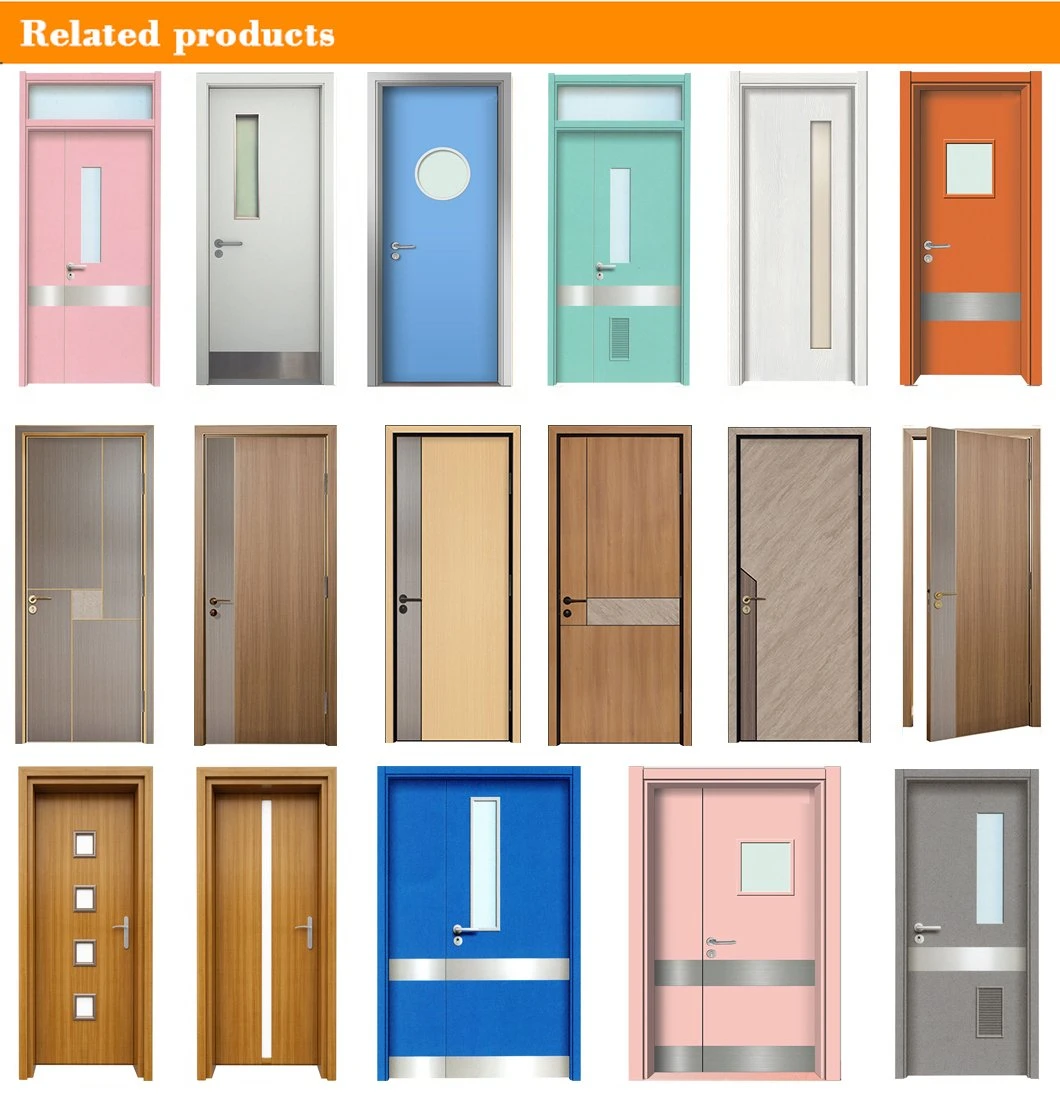 Waterproof Interior Single Door Leaf Melamine Door Skin Laminate Single Swing