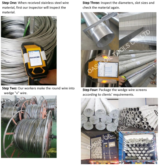 (manufacturer) Stainless Steel 304 DIN4925 Thread Water Well Screens/Wire Wrapped Well Screens