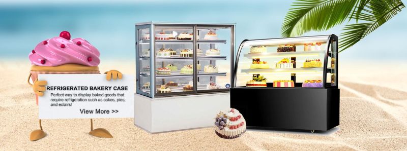 Smeta Double Glass Door Cake Refrigerator Commercial Pastry Display Fridge