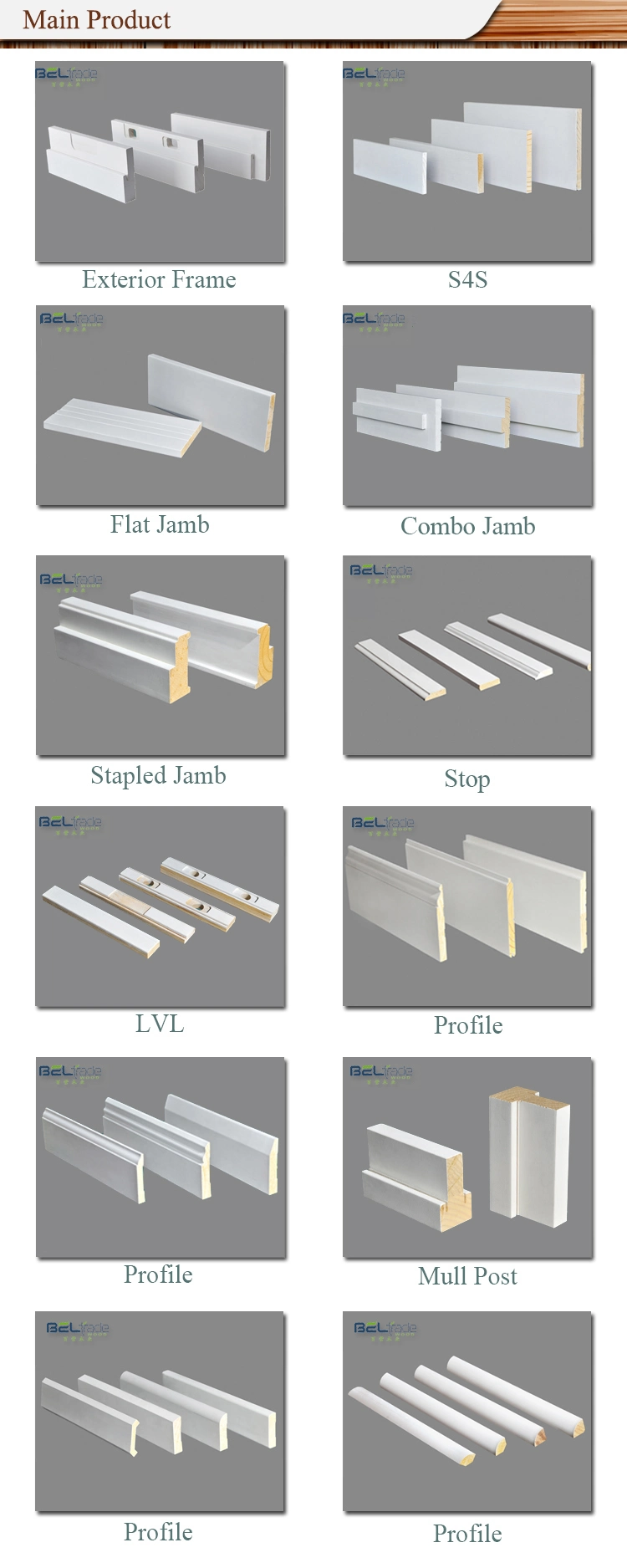 MDF Interior Door Stile and Rail Wood Door Interior Doors Wholesale Status Door Stile