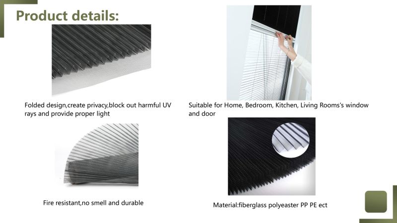 Pleated Fly Screen Plisse Screen for Retractable Window Door