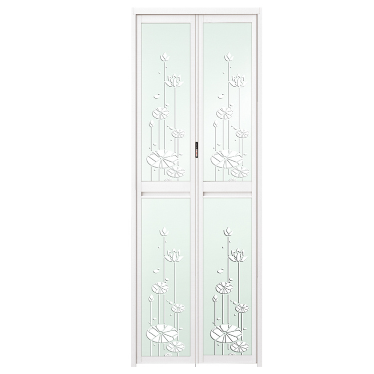 Aluminium Folding Doors for Bathroom Wardrobe Doors with Hinges Black Color Customized