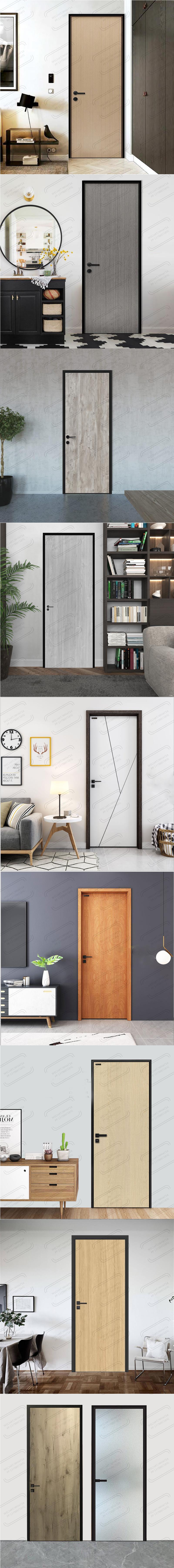 Eco-Friendly WPC Door with WPC Door Skin for Bedroom