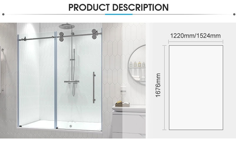 Retractable Doors Sliding Bathroom Glass Shower Door