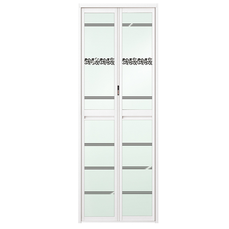 Aluminium Folding Doors for Bathroom Wardrobe Doors with Hinges Black Color Customized