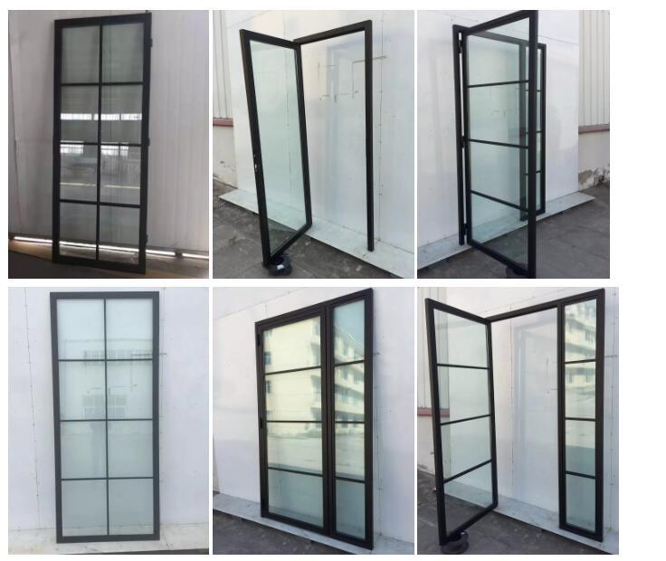 Double Wrought Iron Glass Casement Door Commercial Double Glass Doors