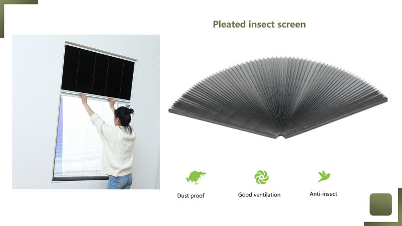 Pleated Fly Screen Plisse Screen for Retractable Window Door