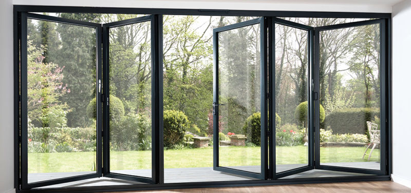 Aluminum Bi-Folding Glass Doors / Aluminium Sliding Folding Patio Doors