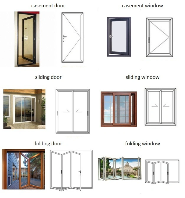 Aluminium Profile Fiberglass Screen Sliding Door Double Glazed Doors