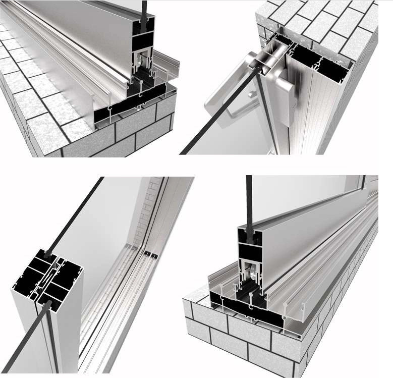 China Factory Directly Supply Aluminum Glass Door Parts Sliding Patio Door System
