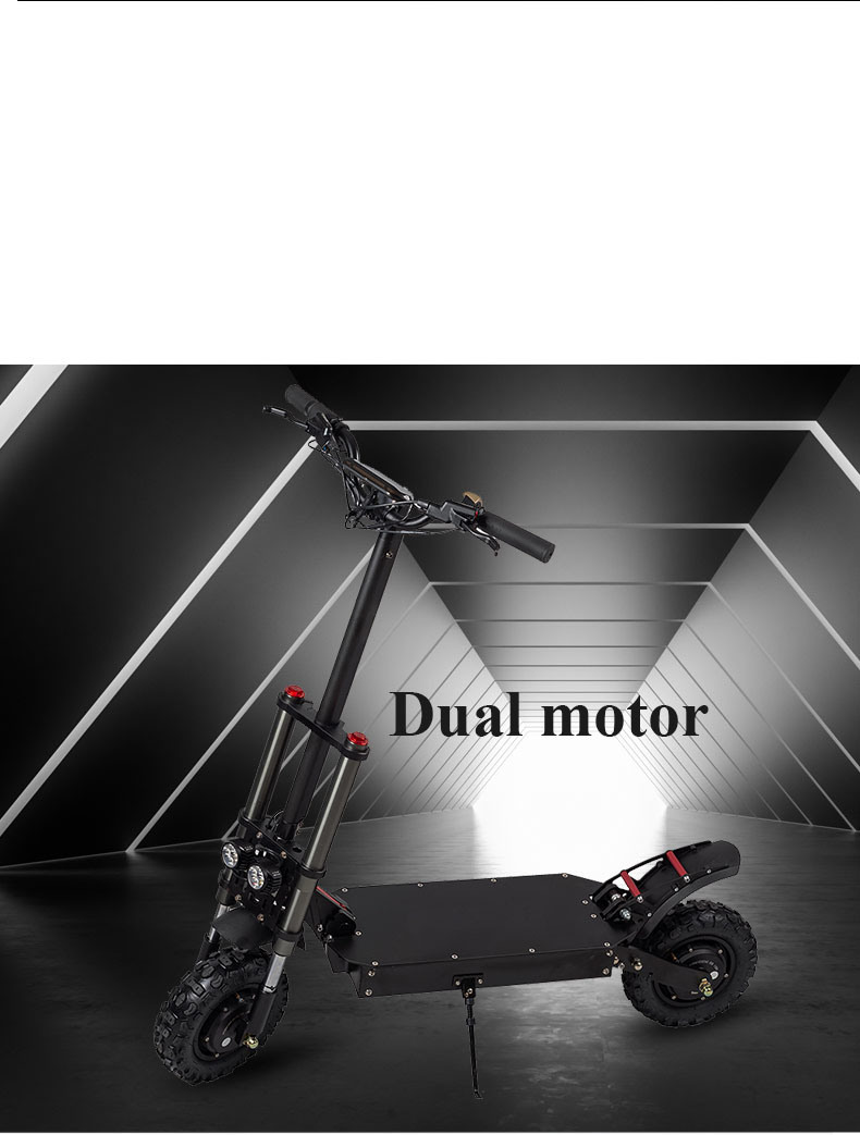 Black Adult Electric Scooter with Smart Screen Offroad Outdoor Scooters