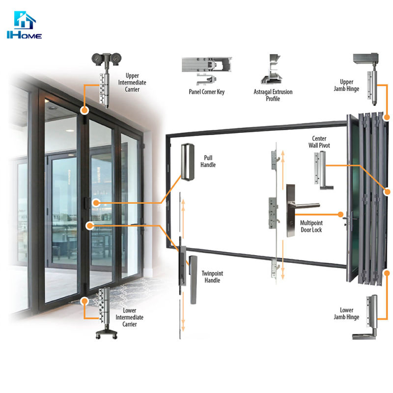 Folding Shower Screen Accordion Shower Doors Bifolding Shower Door