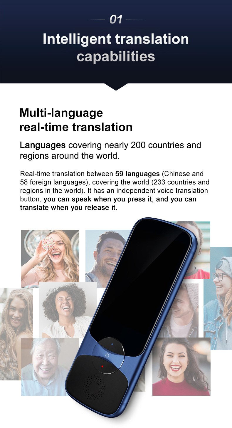 Smart Instant Voice Translator Support Multi-Language Offline and Online Translate Devices