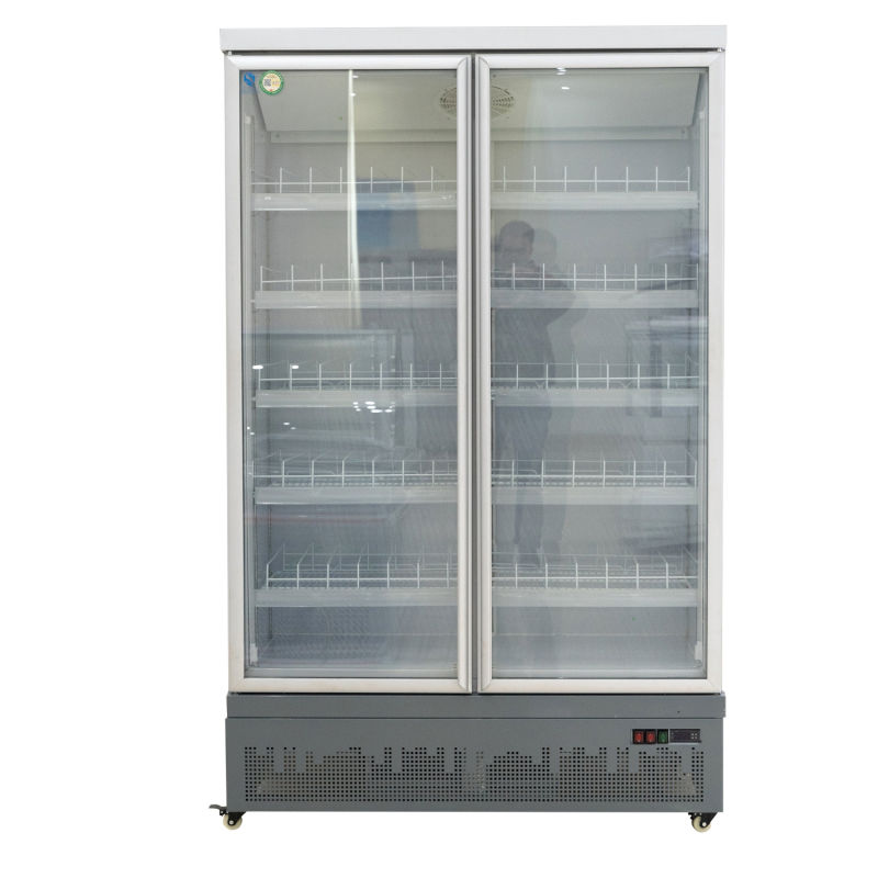 Single Door Upright Beverage Display Cooler Slim Fridge