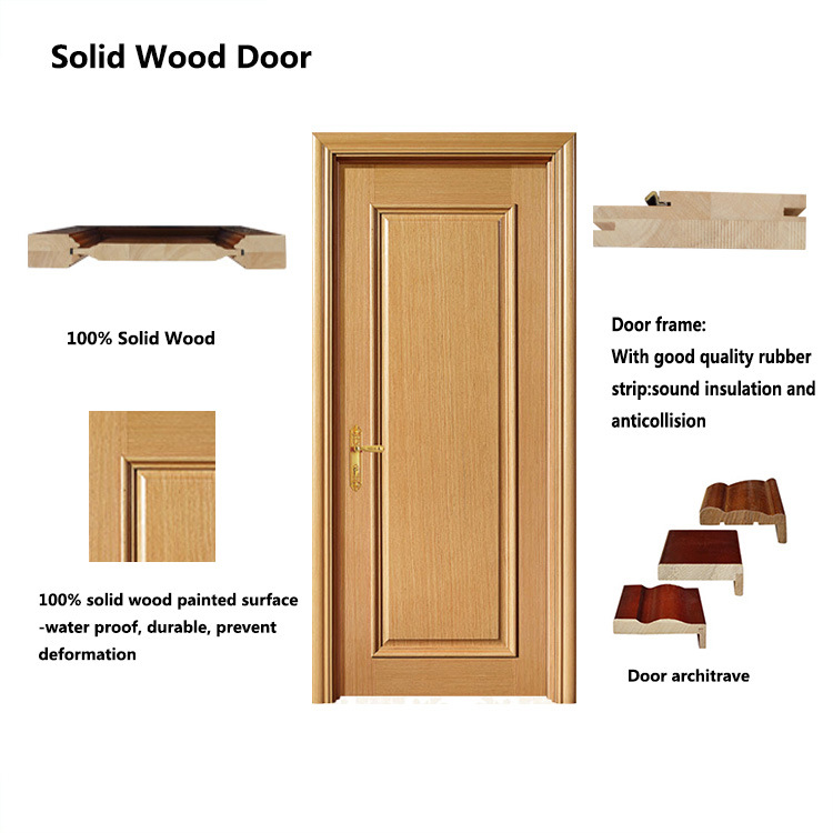 Front Solid Wood Door, Wooden Entry Room Door