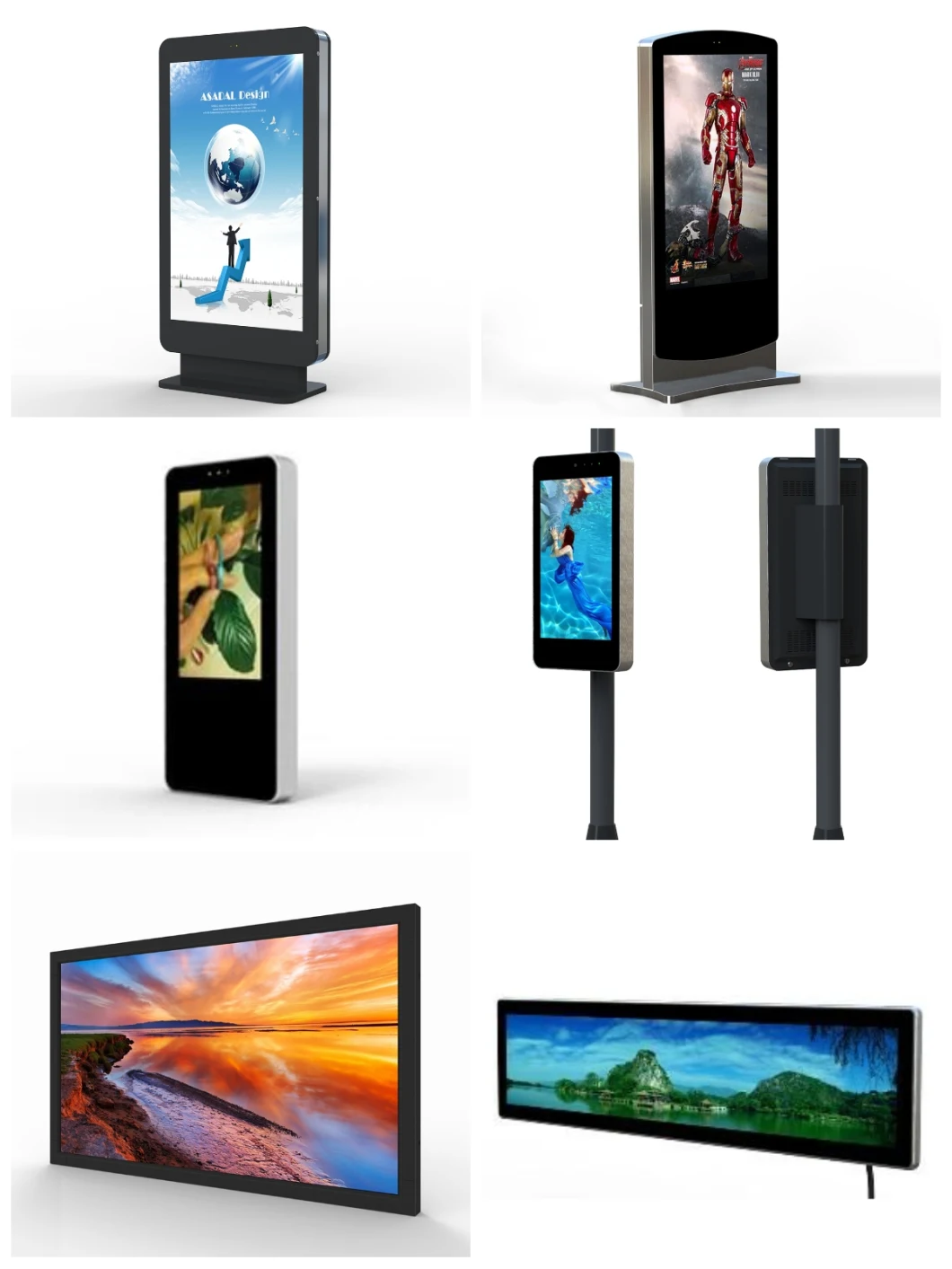 Outdoor Kiosk LCD Advertising Display Touch Screen Outdoor Screen Display