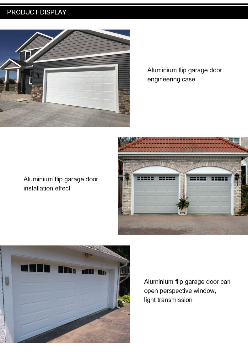 Wholesale Custom Size Fiberglass Retractable Aluminium Electric Garage Doors