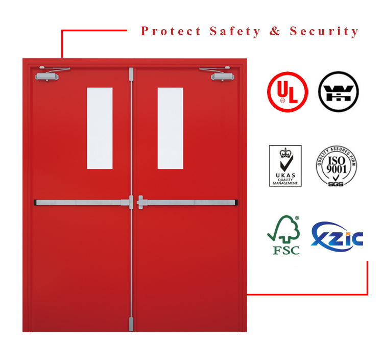 Steel Marine Fireproof Metal Door with UL Door Closer