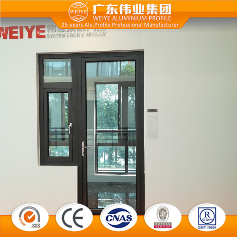 Sound Insulated Aluminium Swing Door with Stainless Steel Mosquito Net