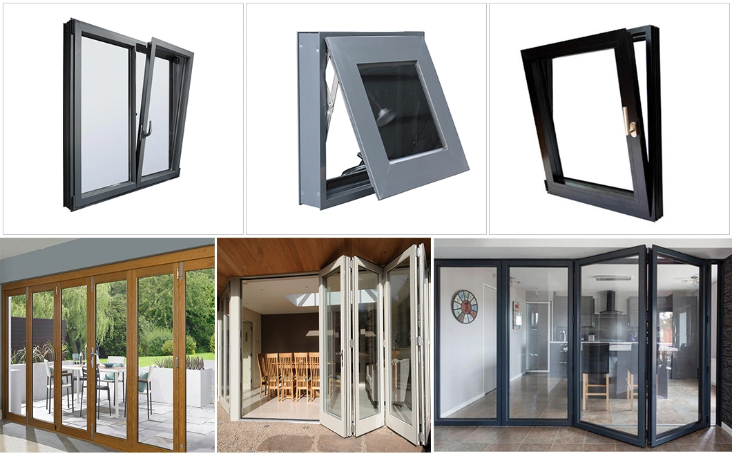 Good Service China Factory Accordion Partition Aluminium/Aluminum Sliding Door Folding Door