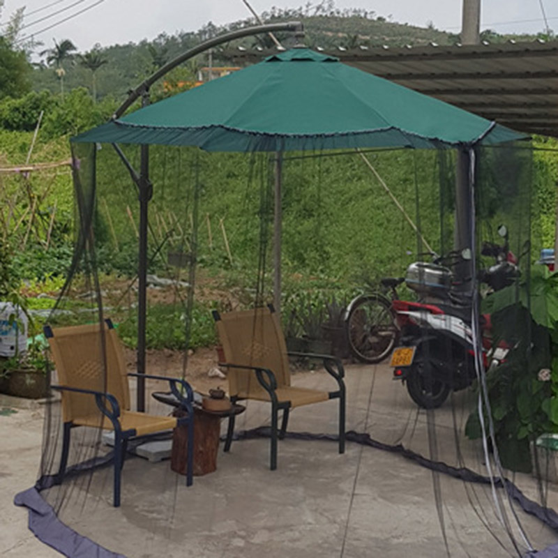 Sunshade Mosquito Netting Outdoor Courtyard Mosquito Net Pavilion Sun Umbrella Straight Rod Large