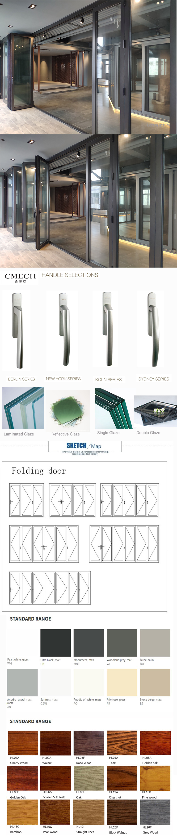 Folding Sliding Door Waterproof Folding Door Doors Prices