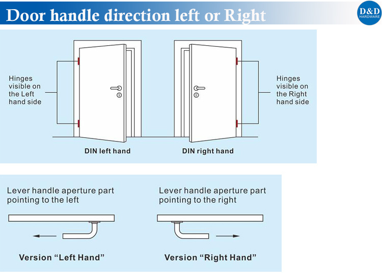 Stainless Steel 304 Square Door Handle Knob for Front Door