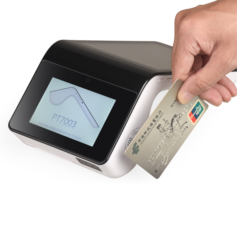 PT7003 Mobile POS Payment Terminal with NFC Mifire Magnatic Chip Card Reader and Wireless Barcode Scanner