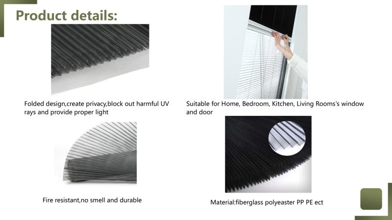 Fiberglass Insect Screen Mosquito Plisse Screen for Window