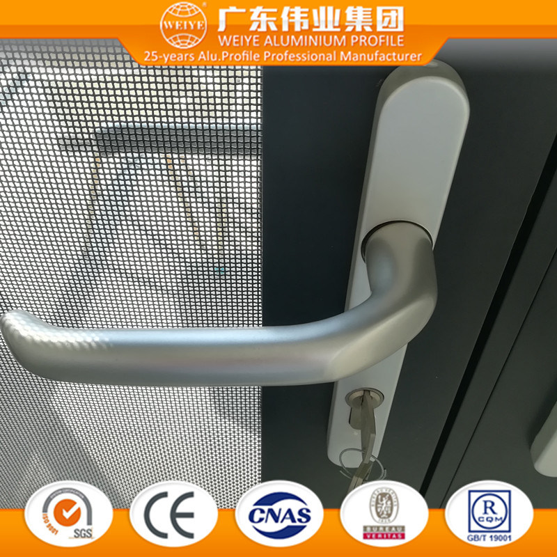 Sound Insulated Aluminium Swing Door with Stainless Steel Mosquito Net