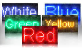 Outdoor P10 Single Color LED Moving Message Sign for Taxi Top Screen