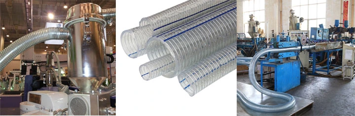 Industrial Clear Water Fuel PVC Spring Spiral Pipe Steel Wire Reinforced Delivery Hose