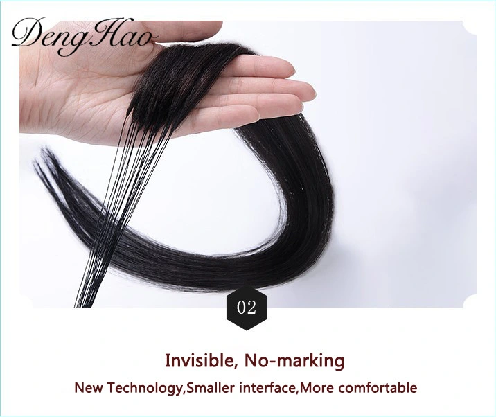 Virgin Hair Long Knot Thread Hair Extension Easy Pull Hair Extension