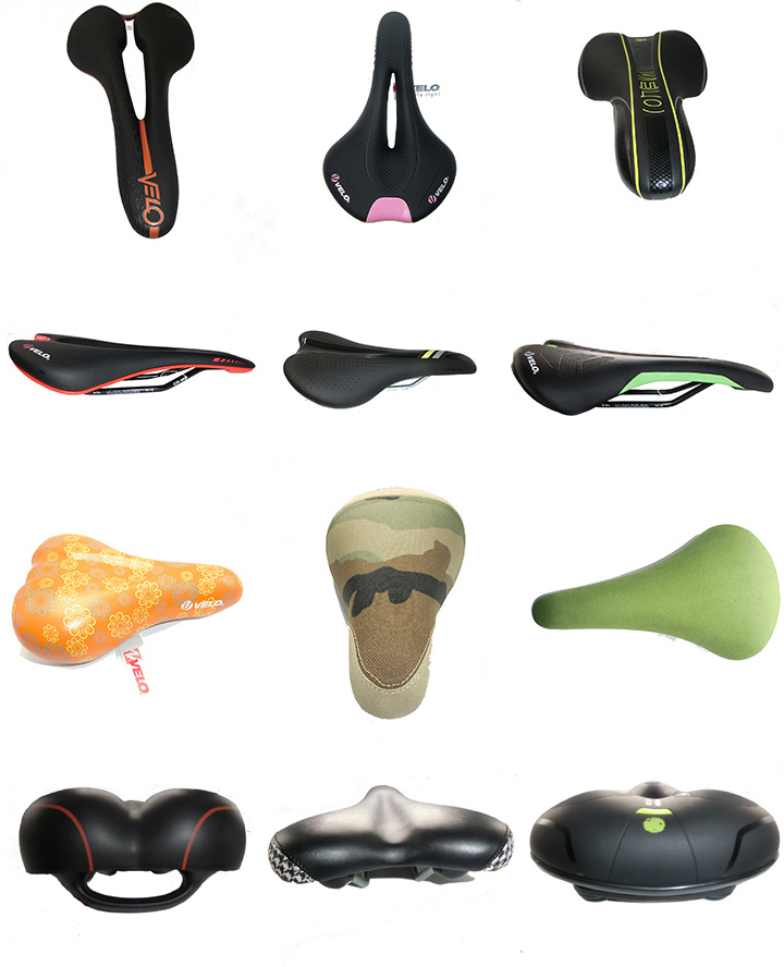 Hot Selling PVC Leather Customizable Leather Pattern Bike Saddle Bicycle Accessories Saddle for Road Bike