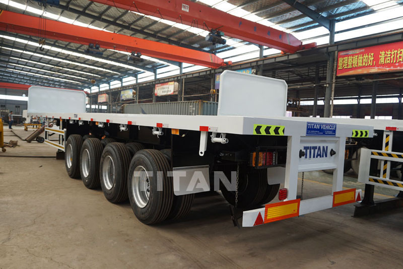 Titan 60 Tons Capacity Flatbed Trailer with Reinforced Landing Gear