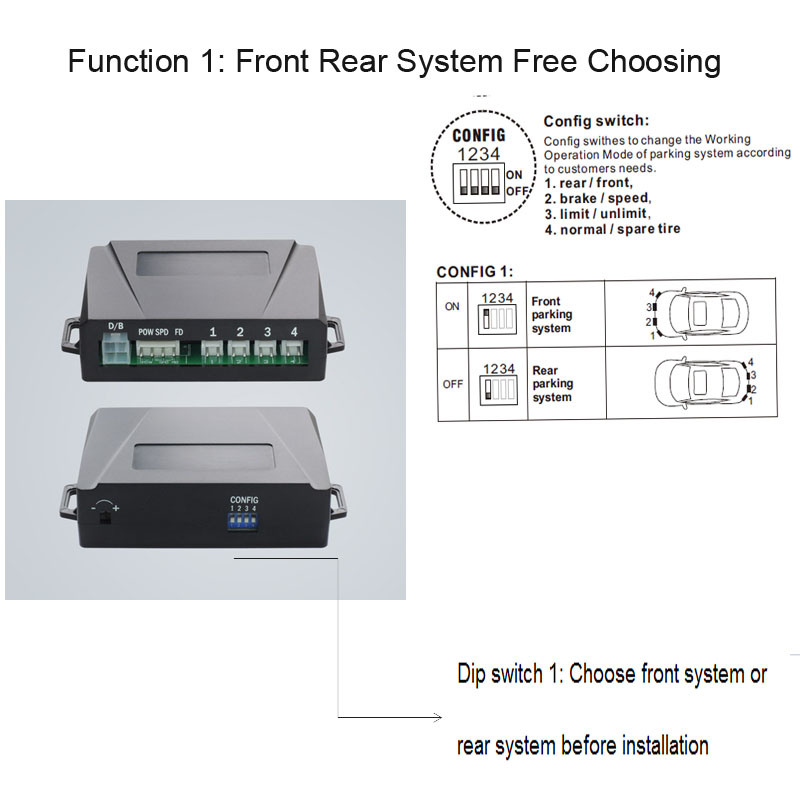 Backup Car Front and Rear Reverse Parking Sensor Sensing System