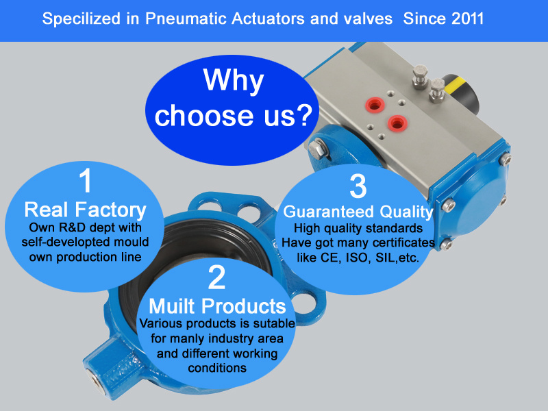 Pneumatic Regulating Soft Sealing 304 Butterfly Valve