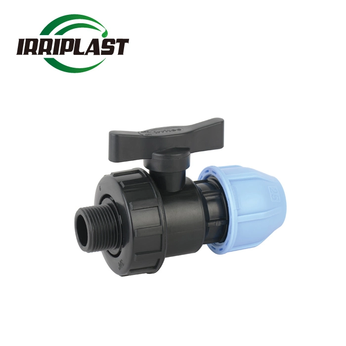 PP Compression Fittings PP Singe Male Union Ball Valve M