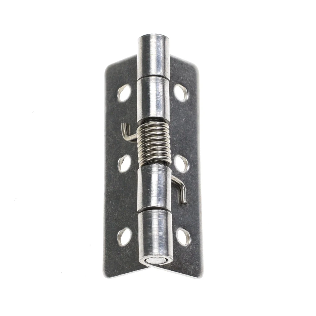 Silver Metal Self Opening/Closing Spring Loaded Hinge Multiple Size (YH3068)