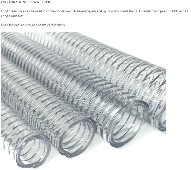 PVC Steel Wire Tubes Antistatic Spring Hose Reinforced Pipe