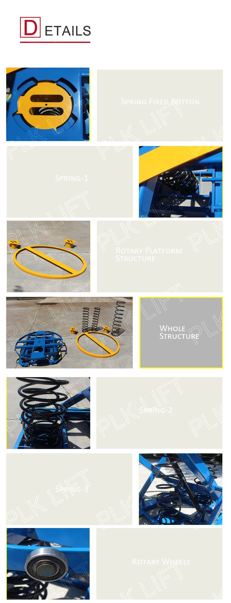 Plk Lift Globlal Industrial Spring Actuated Pallet Level Positioner