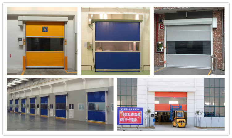Industrial Automatic High Speed PVC Fabric Roll up Canvas Garage Doors