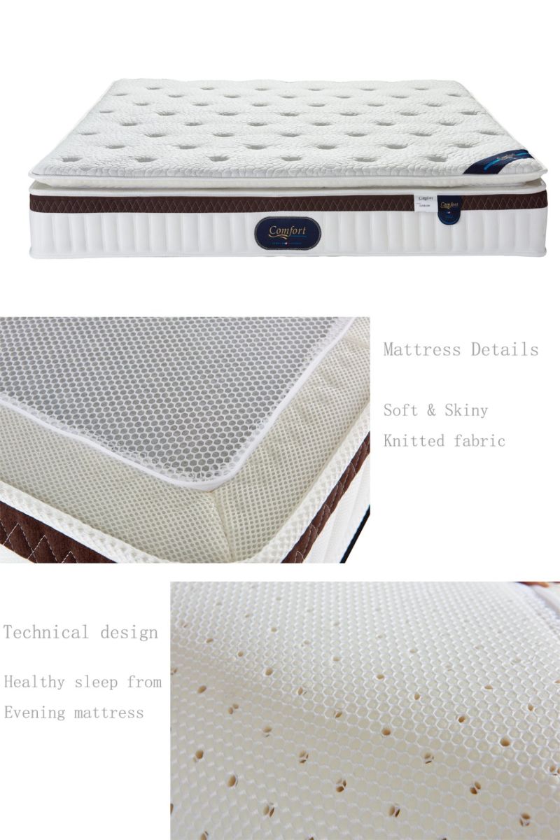 Tencel Fabric Latex Mattress and Coconut Bonnell Spring Mattress King Size