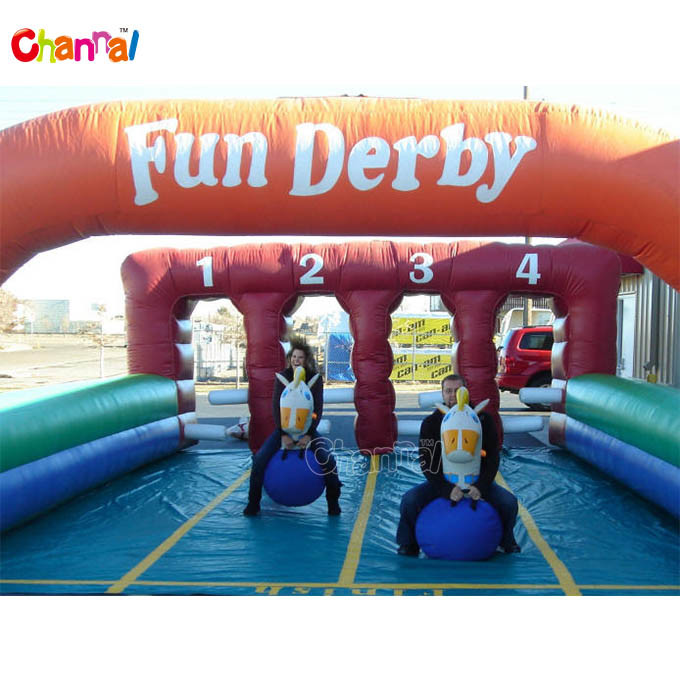 Inflatable Derby Horse Race Track / Inflatable Pony Horse Race Track