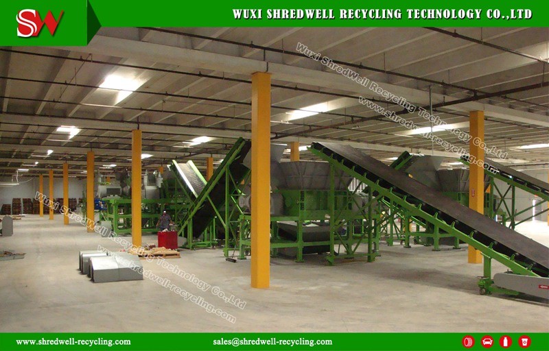 Used Tyre Recycle Line to Shred Waste Car/Truck Tires