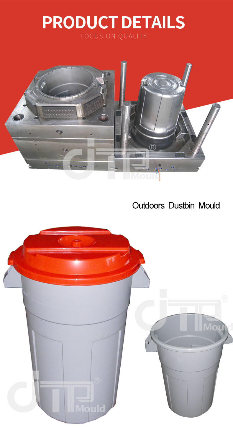 High Quality Plastic Injection Big Size Dustbin Mould